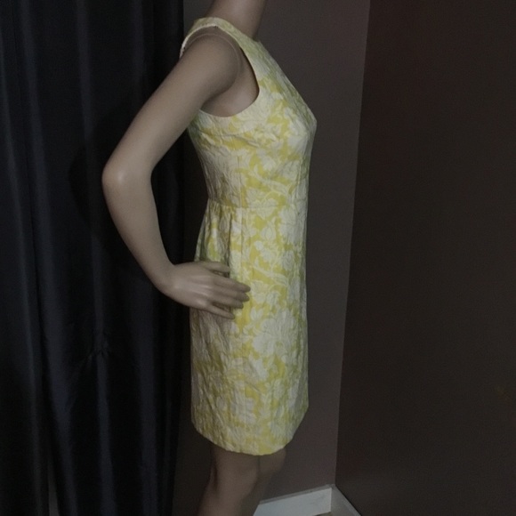 Ann Taylor Yellow Floral Jacquard Dress - Picture 5 of 10